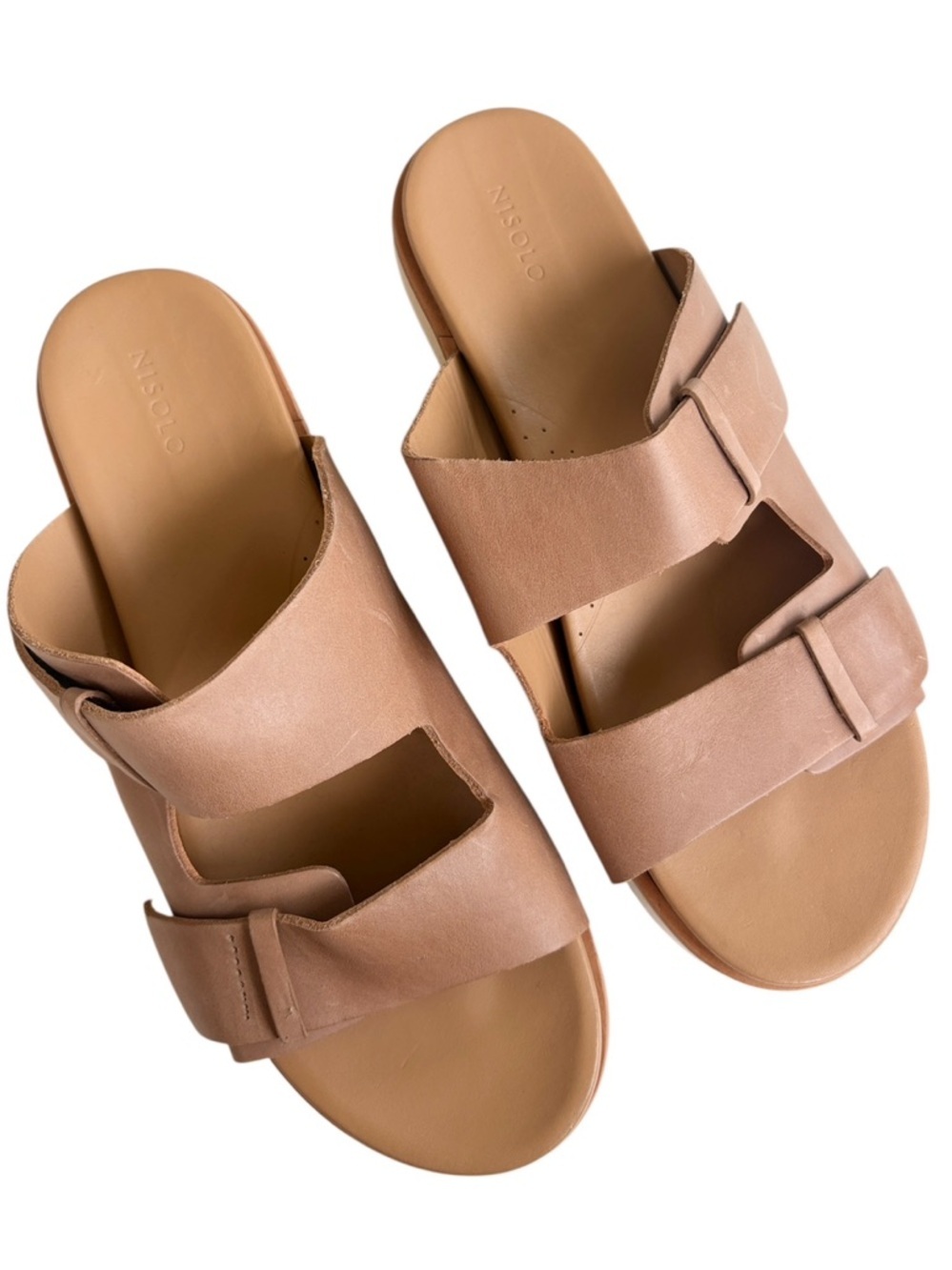 EUC NISOLO Leather Ella Sandals Tan Size 11